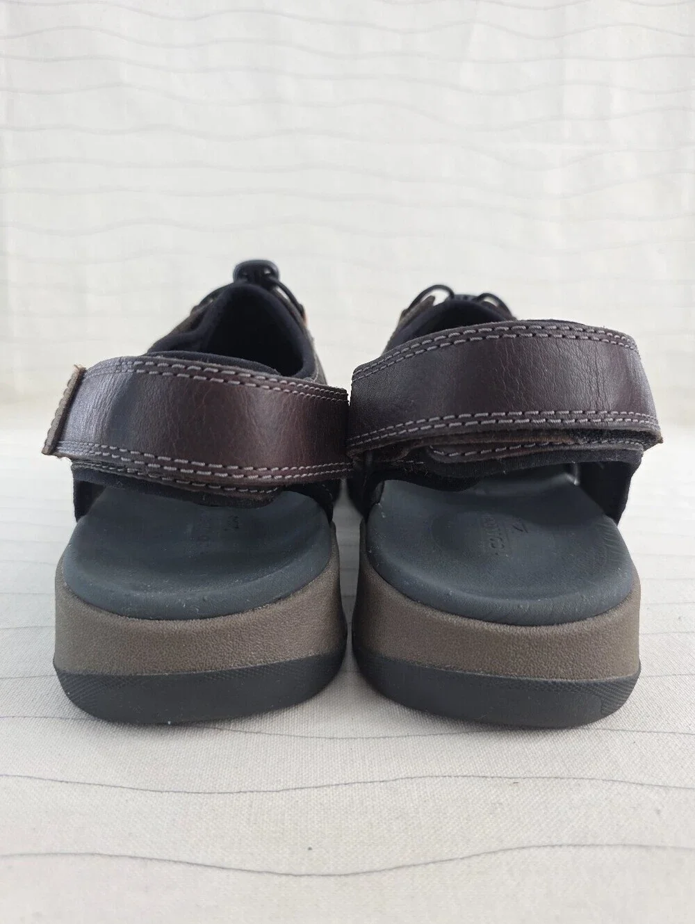 Collection By Clarks Mens Brixby Cove Brown Leather Fisherman Sandals Sz 11 NEW